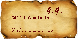 Gáll Gabriella névjegykártya